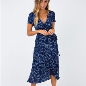 Princess Polly Diamond Wrap midi dress